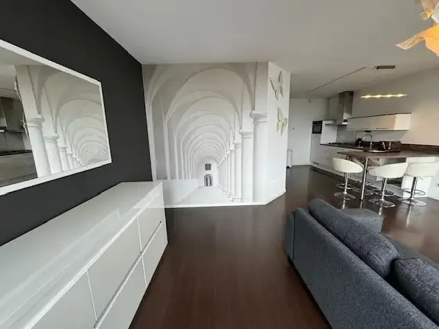 geblurde versie van de foto als achtergrond