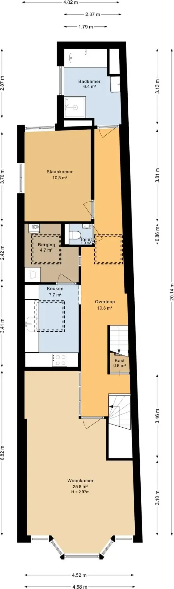 Foto van de Appartement gelegen aan de Akerkhof in Groningen