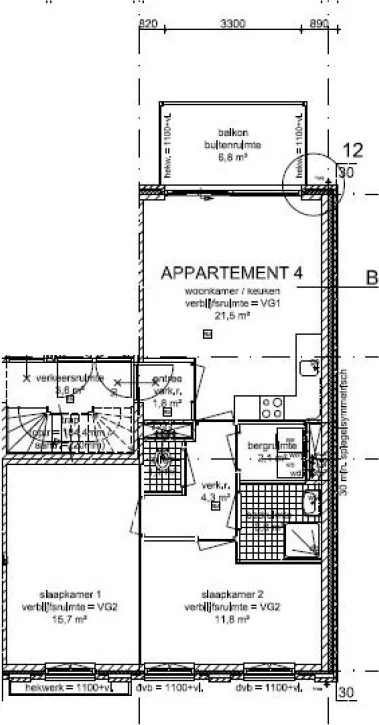 Foto van de Appartement gelegen aan de Karel van Gelderstraat in Arnhem