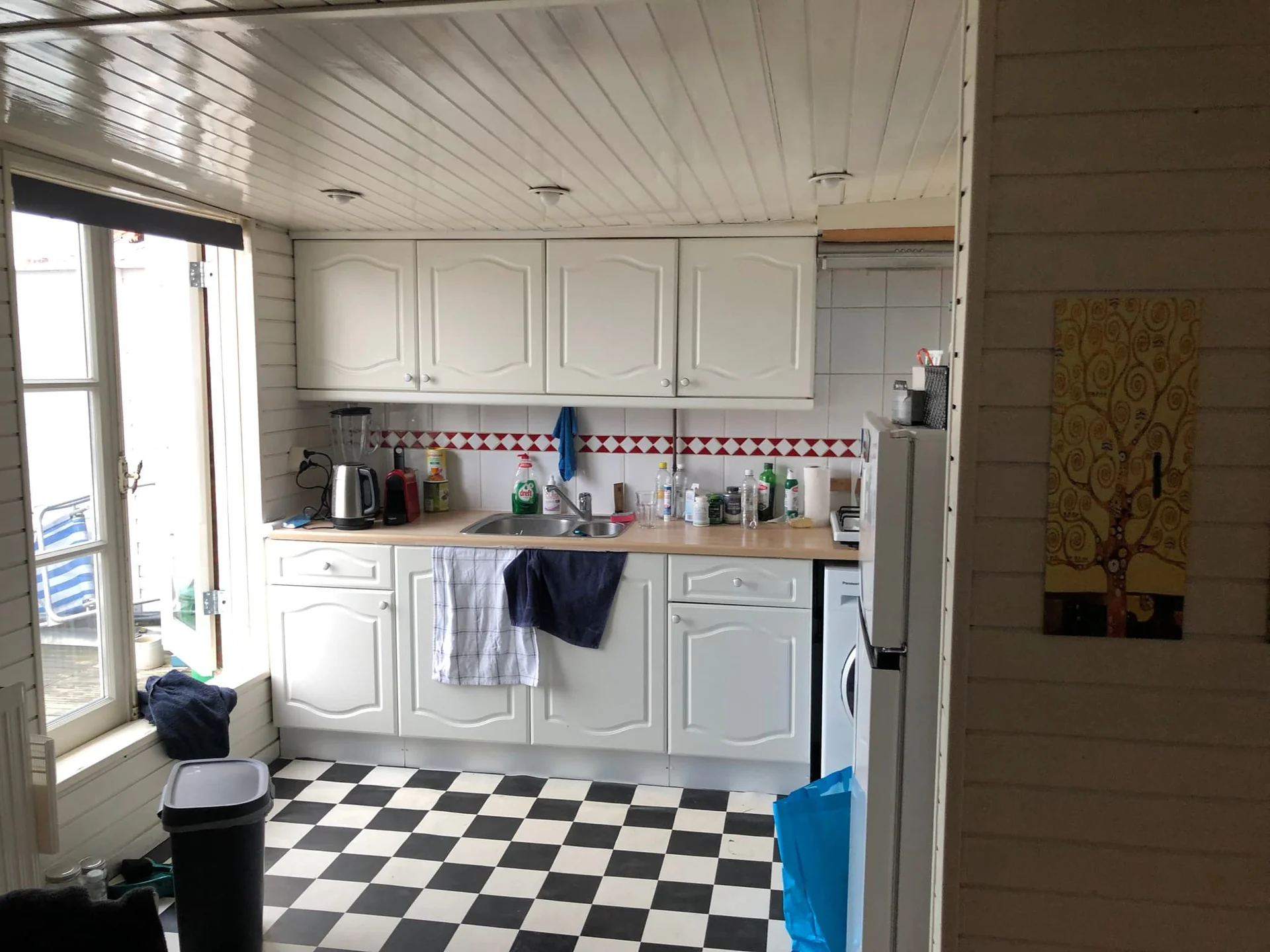 geblurde versie van de foto als achtergrond