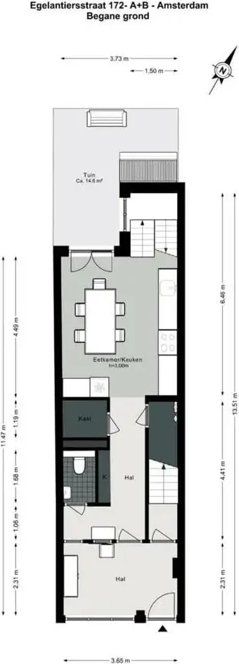 Foto van de Appartement gelegen aan de Egelantiersstraat in Amsterdam