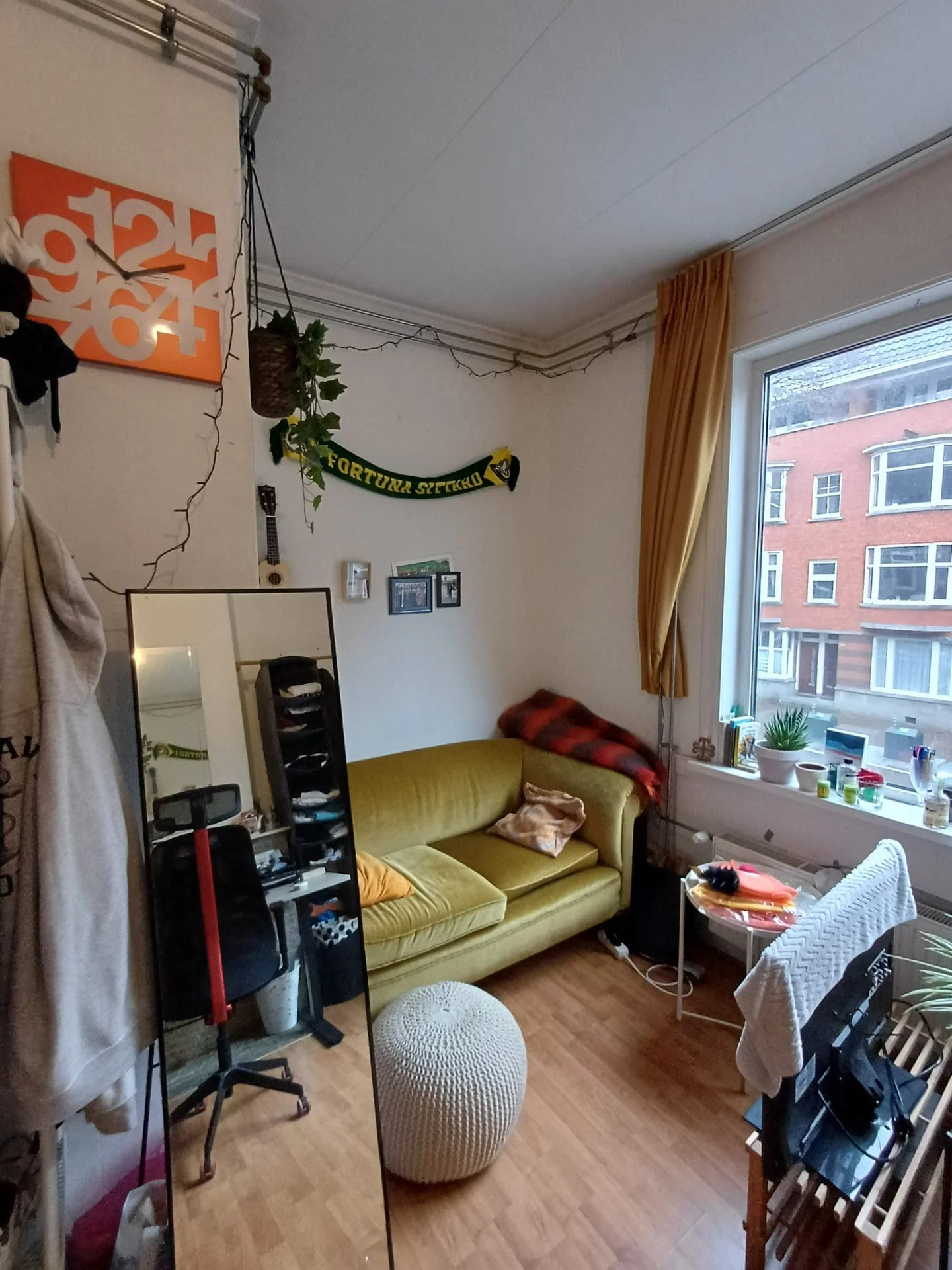 geblurde versie van de foto als achtergrond