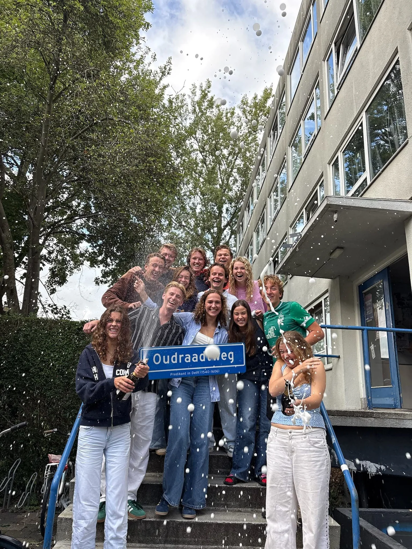 geblurde versie van de foto als achtergrond