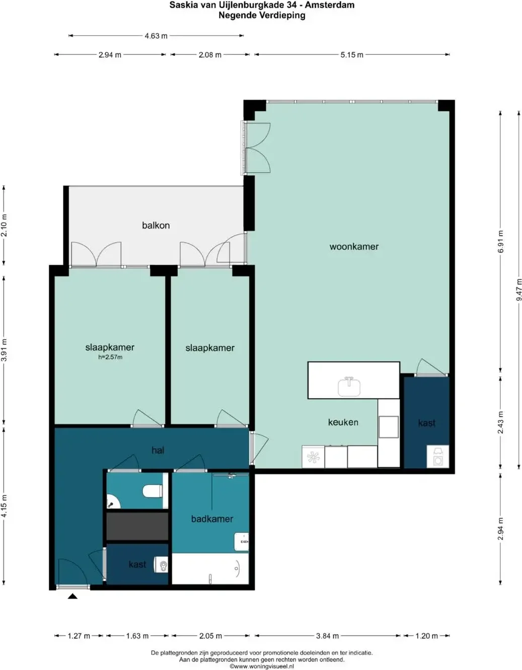 Foto van de Appartement gelegen aan de Saskia van Uijlenburgkade in Amsterdam
