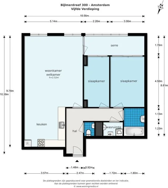 Foto van de Appartement gelegen aan de Bijlmerdreef in Amsterdam