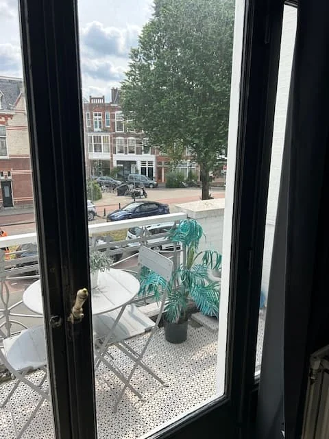 geblurde versie van de foto als achtergrond