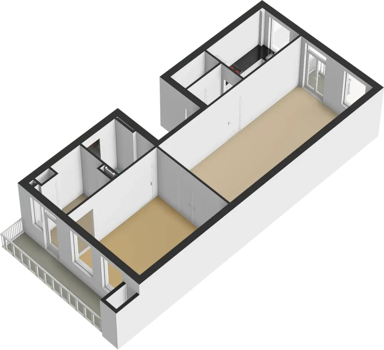 Foto van de Appartement gelegen aan de Ceintuurbaan in Amsterdam