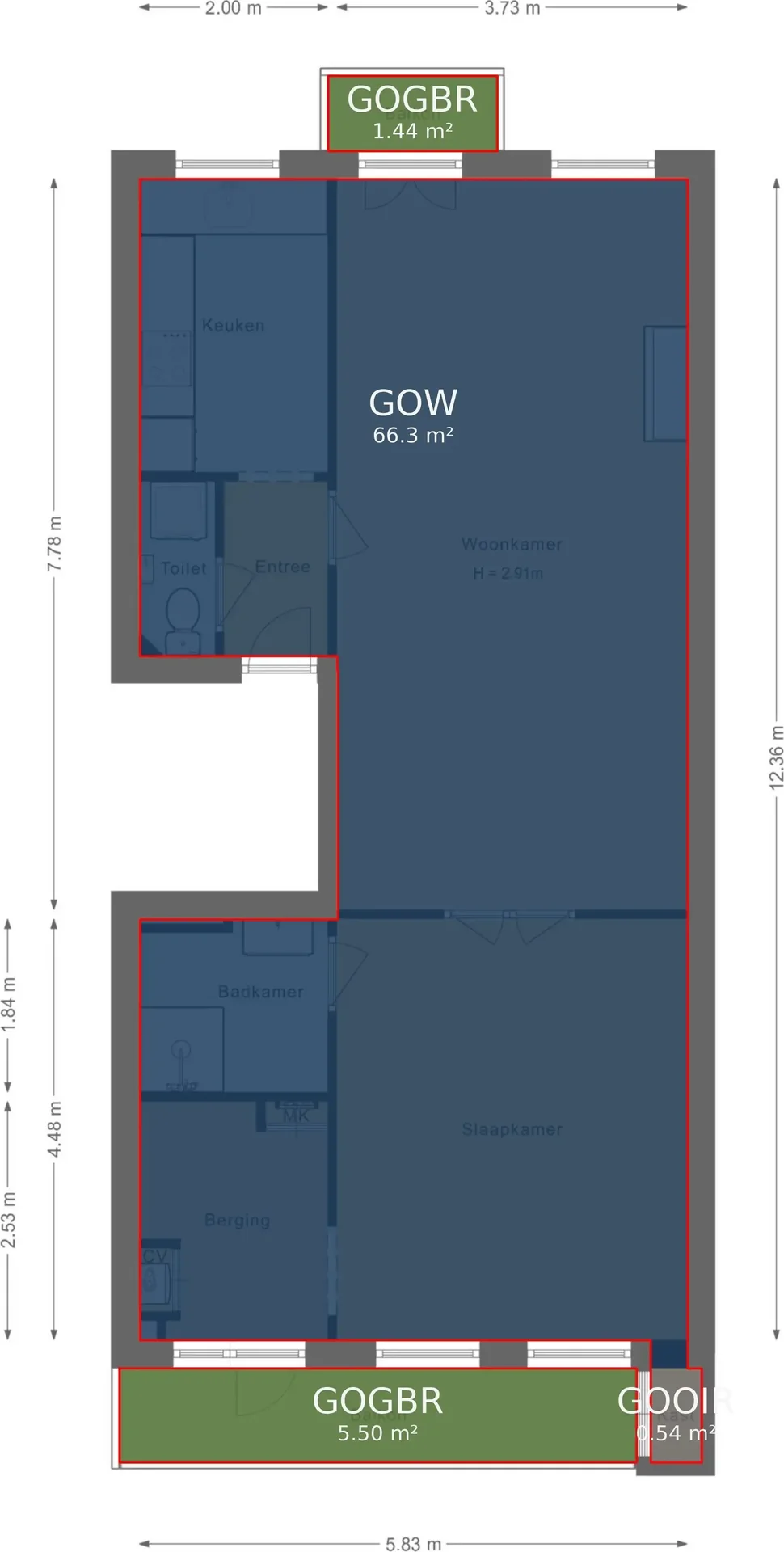 Foto van de Appartement gelegen aan de Ceintuurbaan in Amsterdam